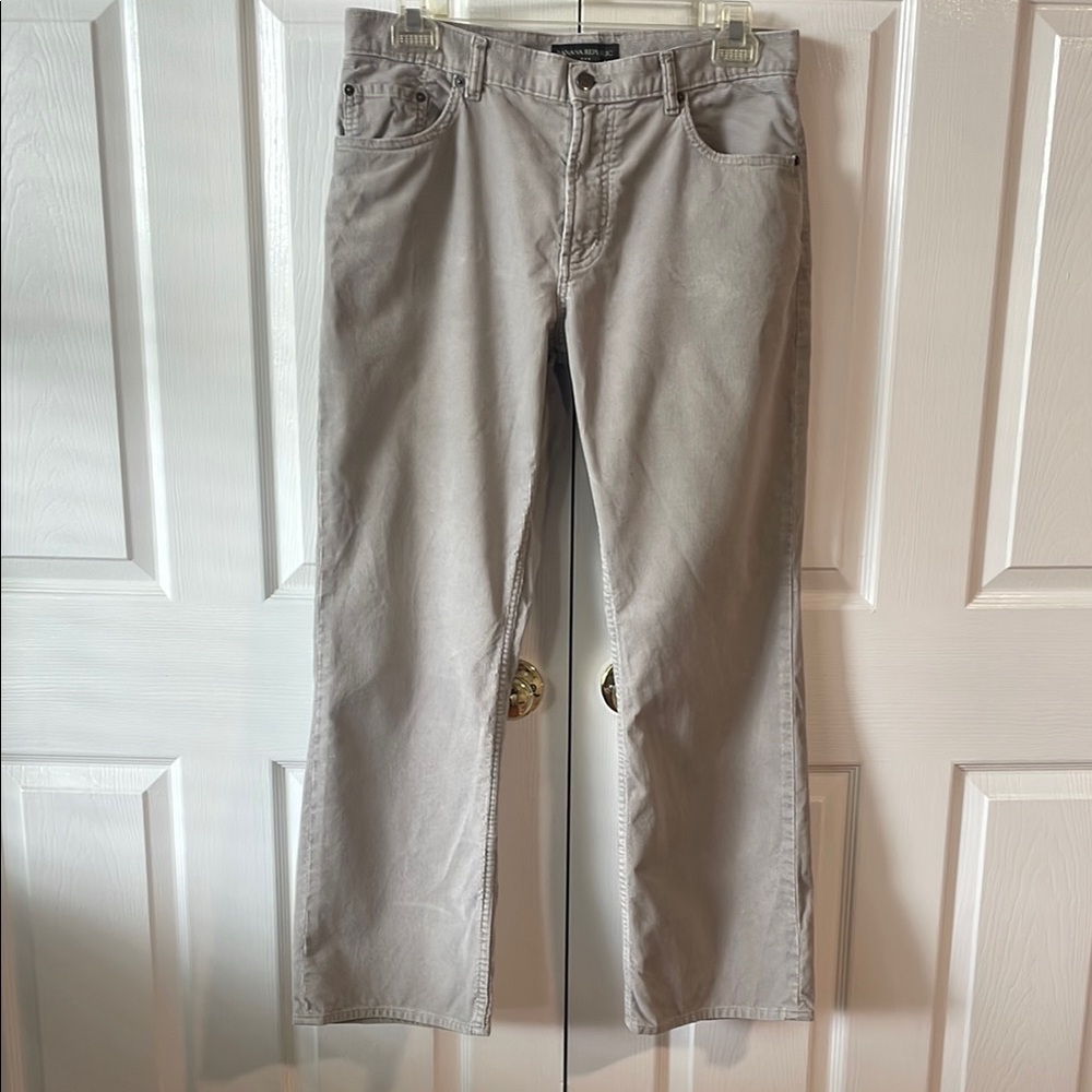 EUC- Banana Republic Light Gray Corduroy Pants